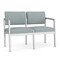 Lesro Ash (Blue) Seat, 2 Seat Sofa, 43.5 W 24.5 L 32 H, Linette Vinyl Seat, Lenox Steel Series LS2101 - alternate 1